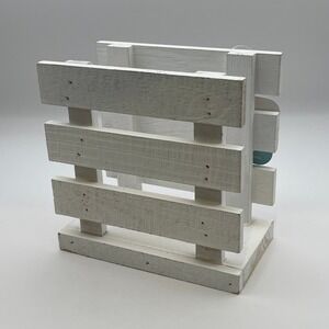 Barnyard Designs White Wood Picket Fence Napkin Holder Rustic Farmhouse Decor